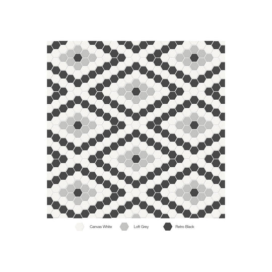 Anatolia 7.68" x 13.30" Soho Matte Porcelain Diamond Pattern Mosaic