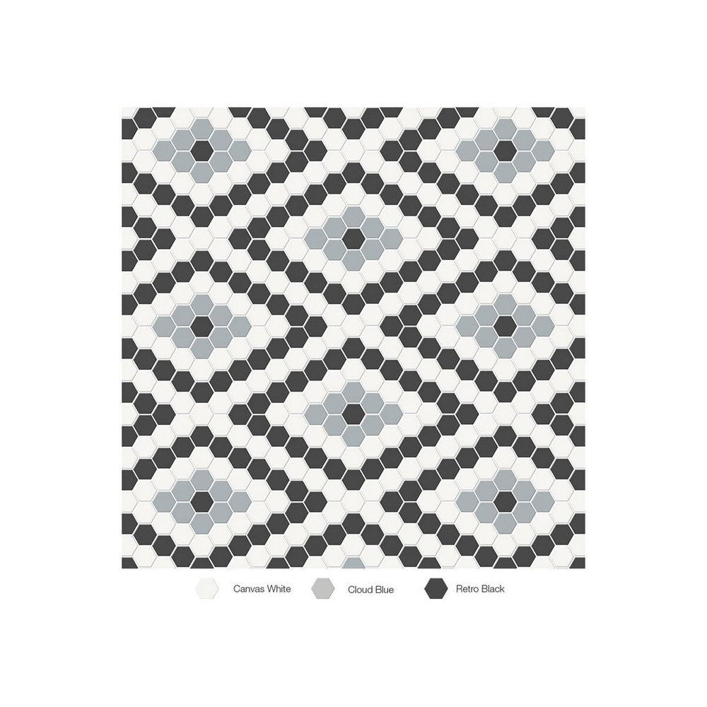 Anatolia 7.68" x 13.30" Soho Matte Porcelain Diamond Pattern Mosaic