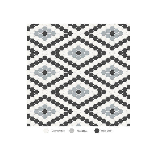 Anatolia 7.68" x 13.30" Soho Matte Porcelain Diamond Pattern Mosaic