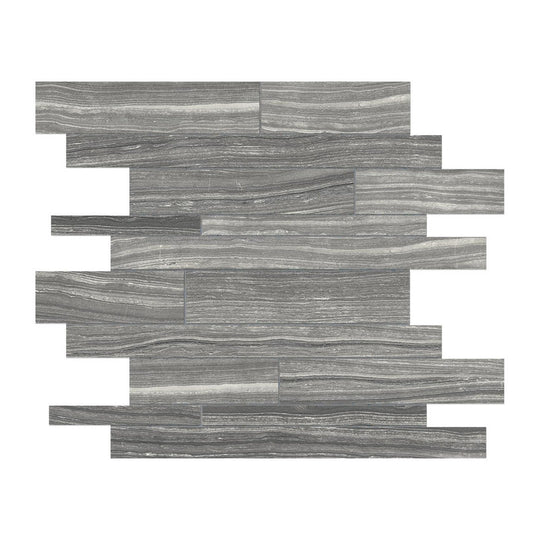 Anatolia 12" x 12" Eramosa Matte Porcelain Random Strip Mosaic