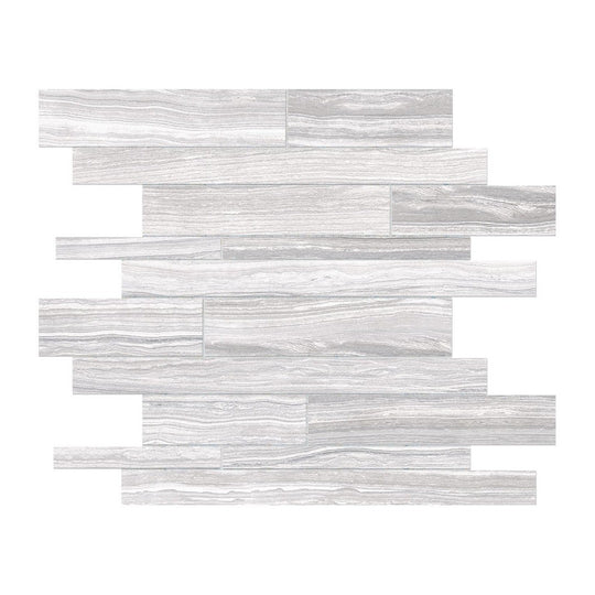 Anatolia 12" x 12" Eramosa Matte Porcelain Random Strip Mosaic