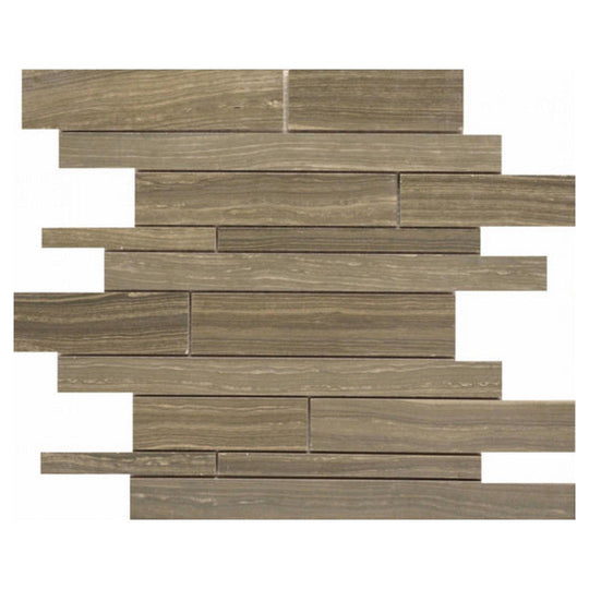 Anatolia 12" x 12" Eramosa Matte Porcelain Random Strip Mosaic