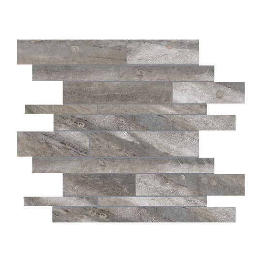 Anatolia 12" x 12" Evolution Matte Porcelain Random Strip Mosaic