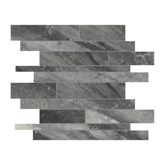 Anatolia 12" x 12" Evolution Matte Porcelain Random Strip Mosaic
