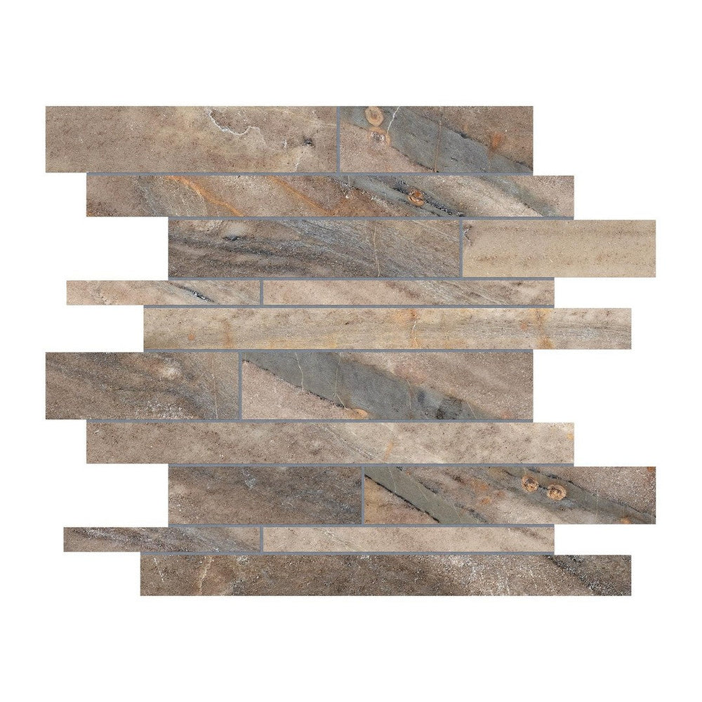 Anatolia 12" x 12" Evolution Matte Porcelain Random Strip Mosaic