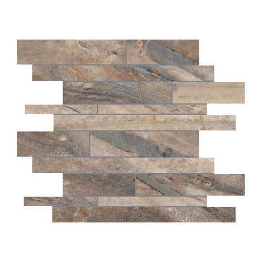 Anatolia 12" x 12" Evolution Matte Porcelain Random Strip Mosaic