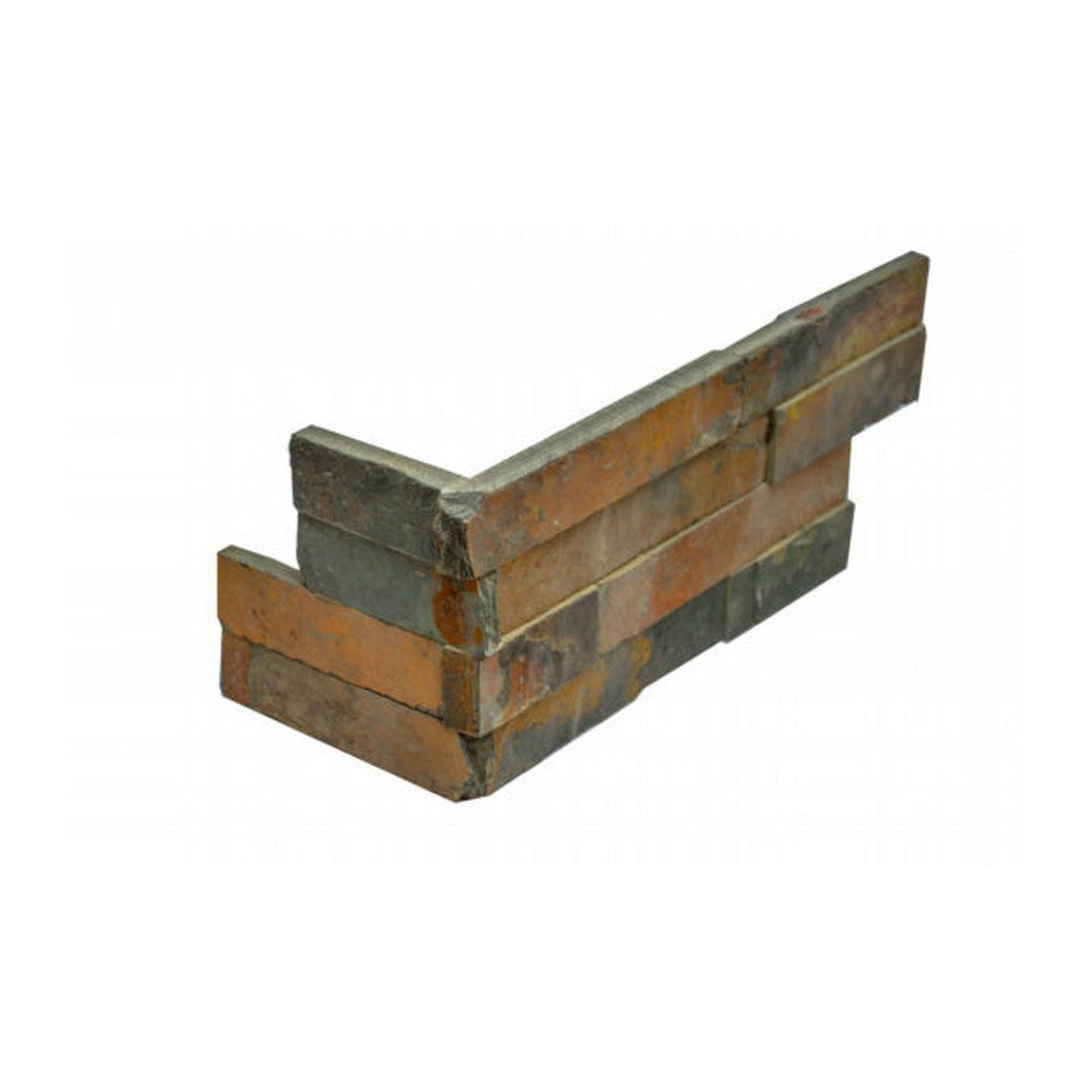 Qualis Ceramica 6" x 18" Ledgerstone Natural Stone Assembled Corner