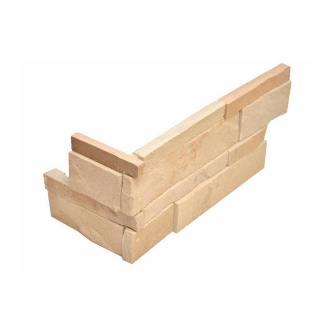 Qualis Ceramica 6" x 18" Ledgerstone Natural Stone Assembled Corner