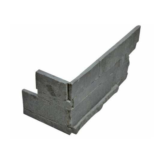 Qualis Ceramica 6" x 18" Ledgerstone Natural Stone Assembled Corner