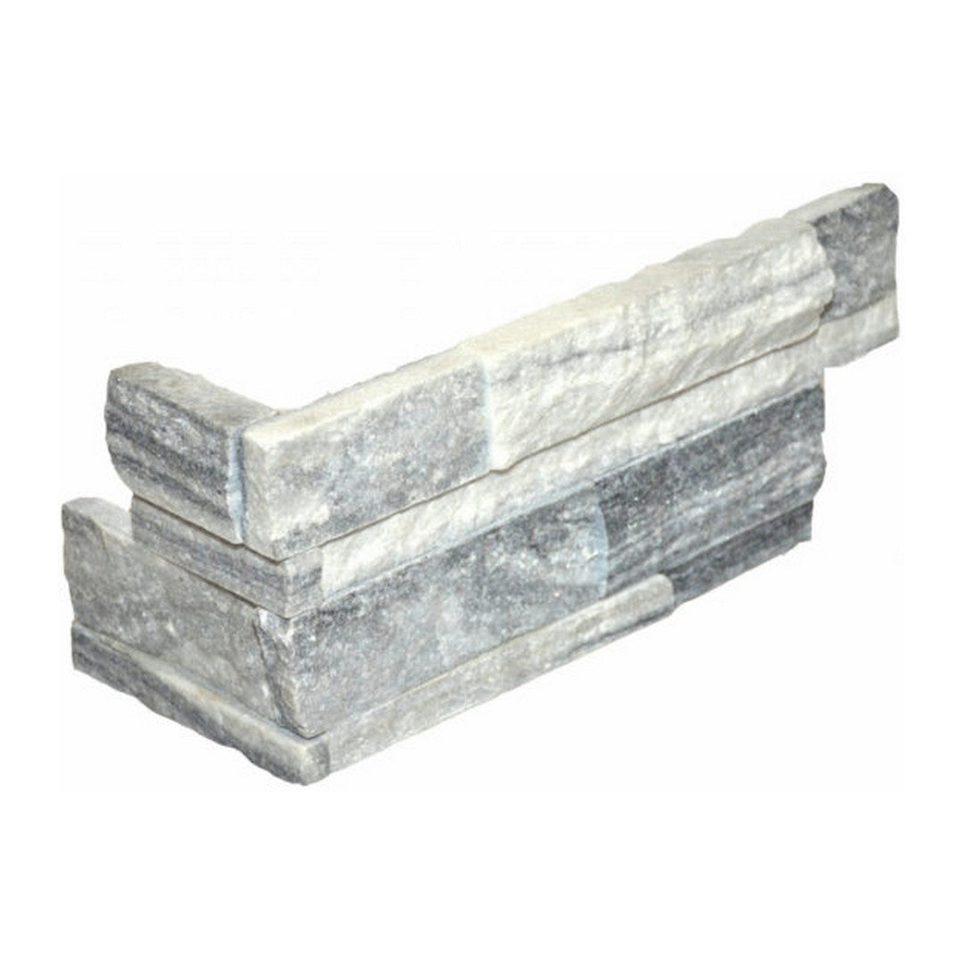 Qualis Ceramica 6" x 18" Ledgerstone Natural Stone Assembled Corner