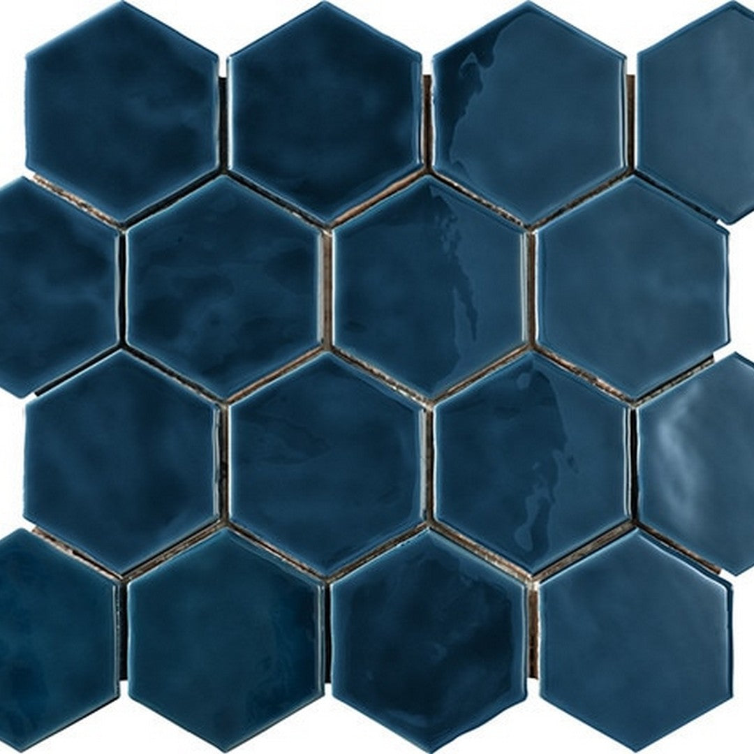 Marazzi Artistic Reflections 3" x 3" Glossy Hexagon Mosaic