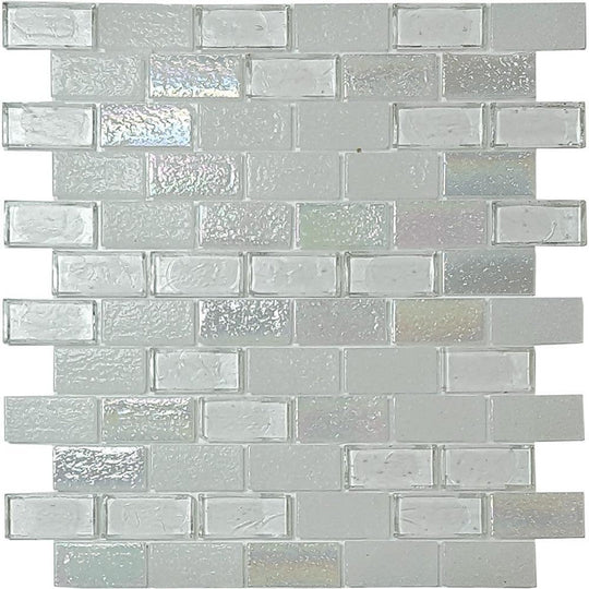 Tesoro 11.5" x 12.5" Superior Interlocking 1x2" Glass Mosaic