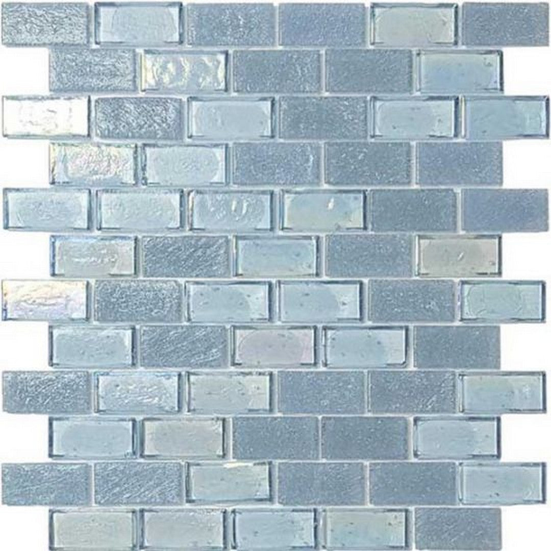 Tesoro 11.5" x 12.5" Superior Interlocking 1x2" Glass Mosaic