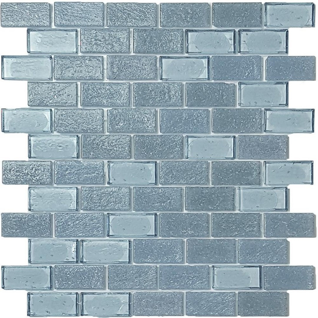 Tesoro 11.5" x 12.5" Superior Interlocking 1x2" Glass Mosaic