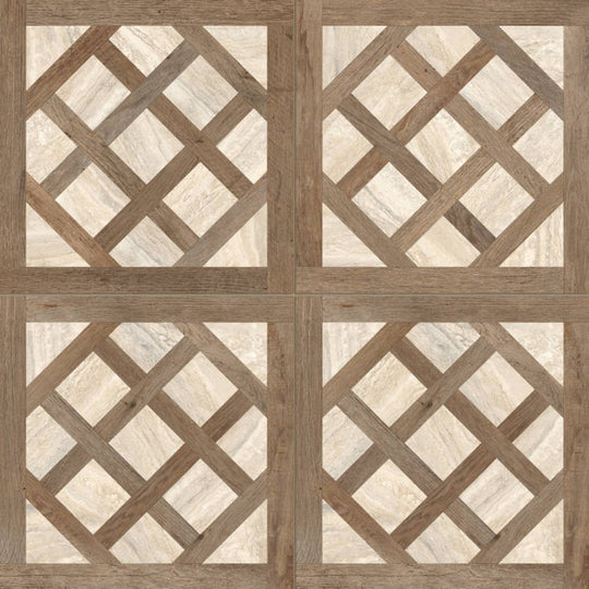 Bedrosians Yorkwood 36" x 36" Rectified Matte Glazed Porcelain Deco Field Tile