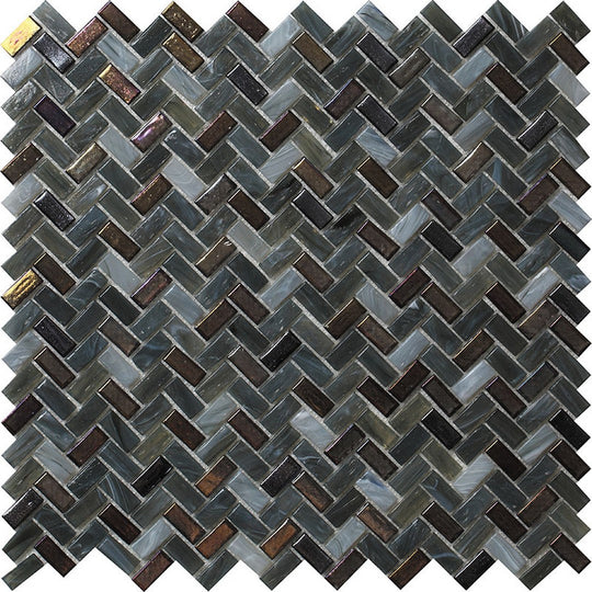 MiR Alma Glamour Espiga Glossy 11.8" x 11.9" Glass Mosaic