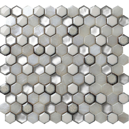 MiR Alma Glamour Cordoba Glossy & Matte 10.8" x 11.5" Glass Mosaic