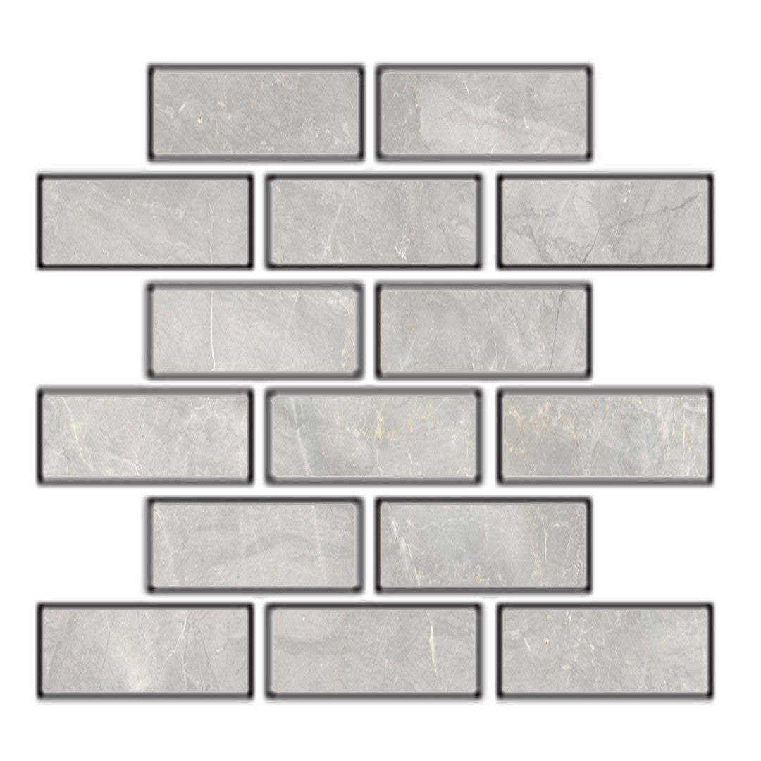 Tesoro 11.75" x 11.75" La Dolce Vita Rectified Matte Porcelain Brick Chisel Mosaic