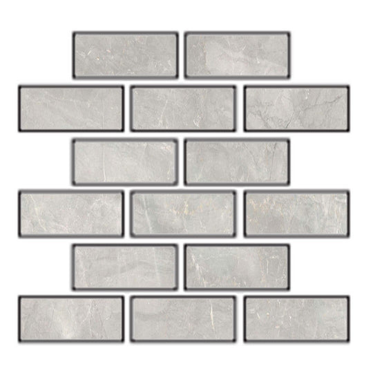 Tesoro 11.75" x 11.75" La Dolce Vita Rectified Matte Porcelain Brick Chisel Mosaic