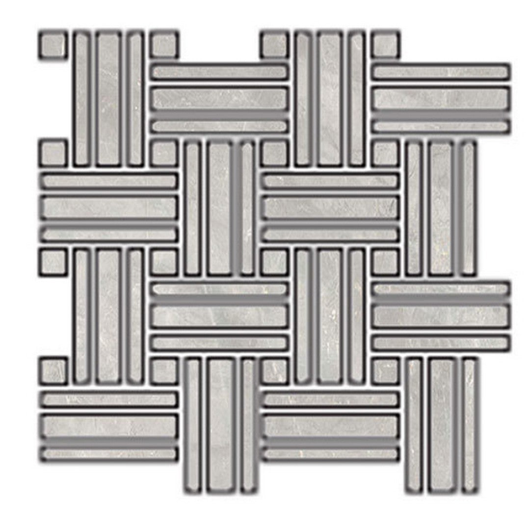 Tesoro 11.5" x 11.5" La Dolce Vita Rectified Matte Porcelain Basketweave Mosaic