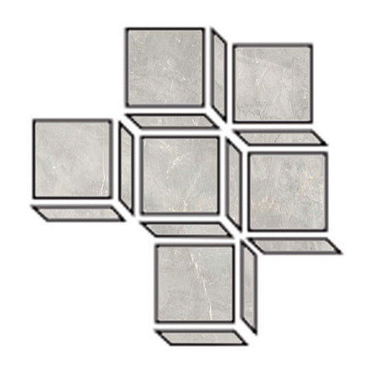 Tesoro 14.25" x 11" La Dolce Vita Rectified Matte Porcelain Diamante Mosaic