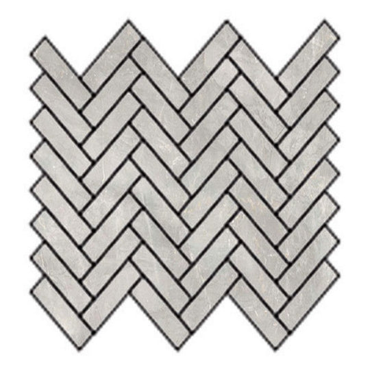 Tesoro 12" x 9.75" La Dolce Vita Rectified Matte Porcelain Herringbone Mosaic