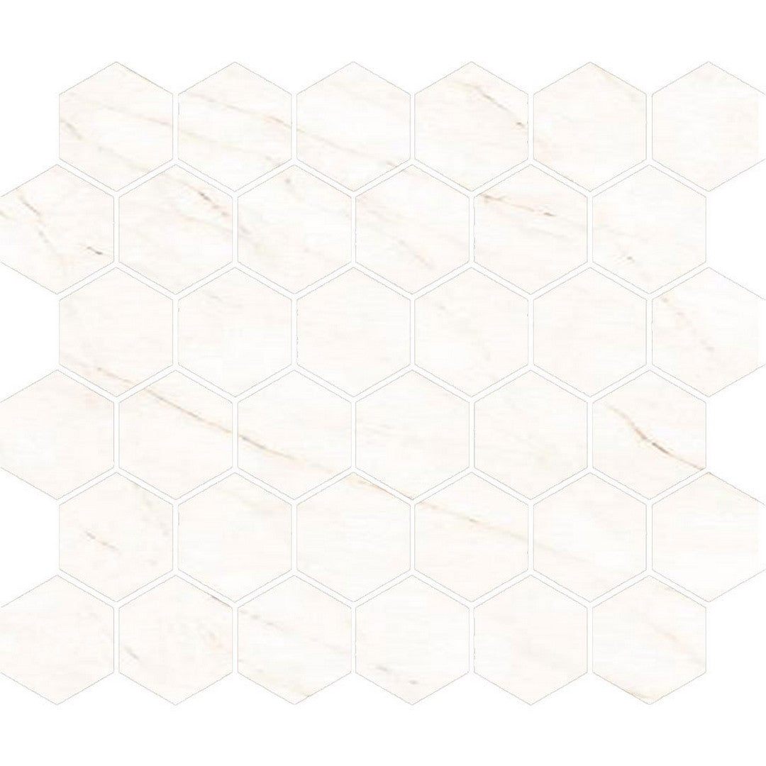 Tesoro 11" x 11.50" La Dolce Vita Rectified Matte Porcelain 2" Hexagon Mosaic