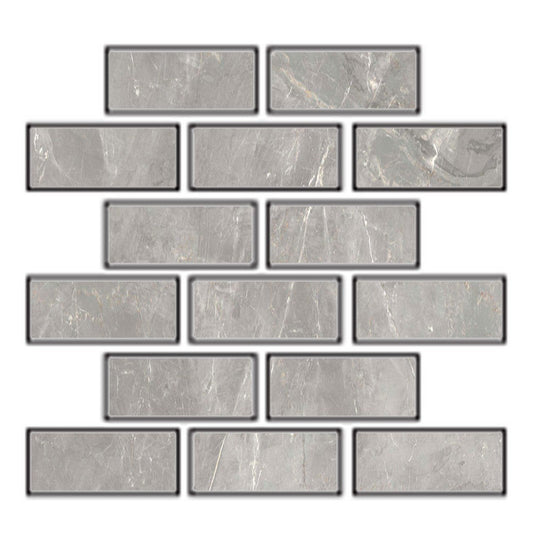 Tesoro 11.75" x 11.75" La Dolce Vita Rectified Matte Porcelain Brick Chisel Mosaic