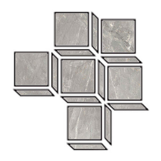 Tesoro 14.25" x 11" La Dolce Vita Rectified Matte Porcelain Diamante Mosaic
