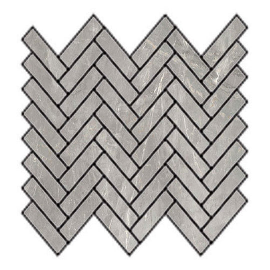 Tesoro 12" x 9.75" La Dolce Vita Rectified Matte Porcelain Herringbone Mosaic