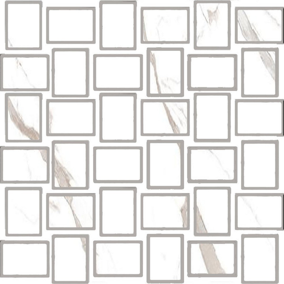 Tesoro 11.75" x 11.75" La Dolce Vita Rectified Matte Porcelain Basketweave Mosaic