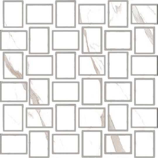 Tesoro 11.75" x 11.75" La Dolce Vita Rectified Matte Porcelain Basketweave Mosaic
