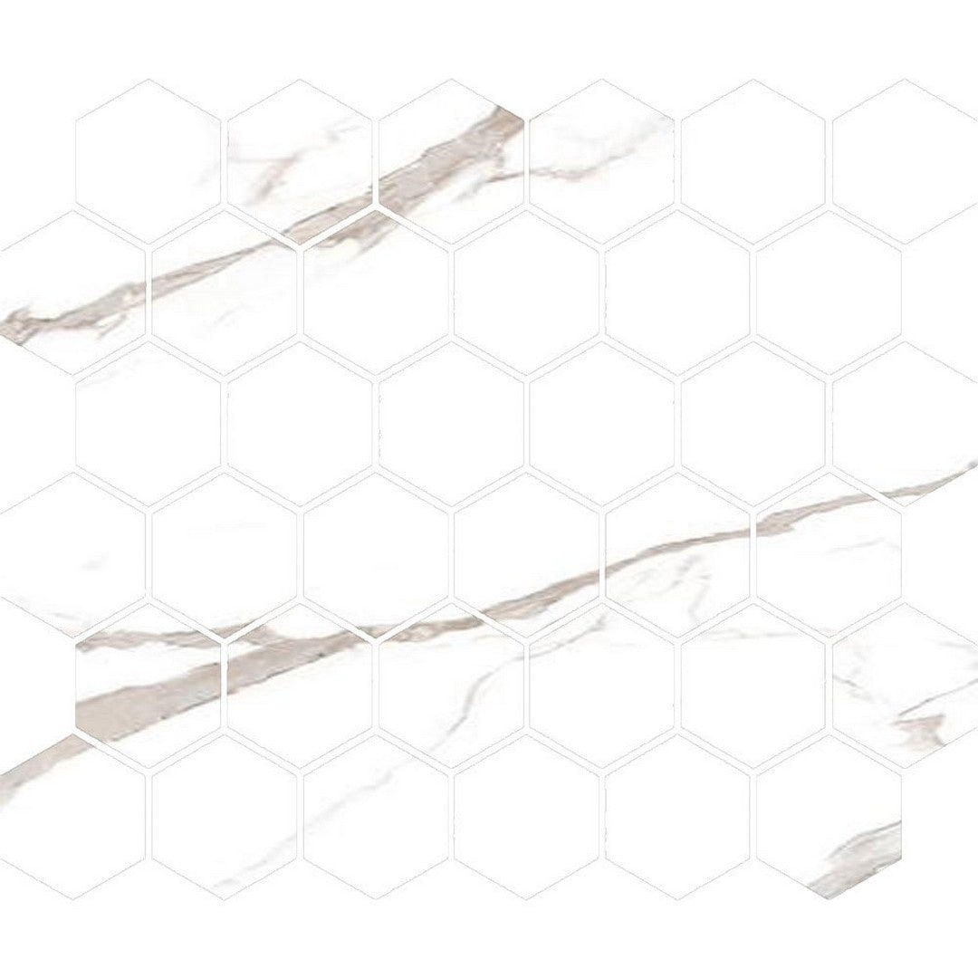 Tesoro 11" x 11.50" La Dolce Vita Rectified Matte Porcelain 2" Hexagon Mosaic