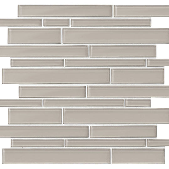 Daltile Amity 11" x 13" Glossy Glass Random Linear Mosaic