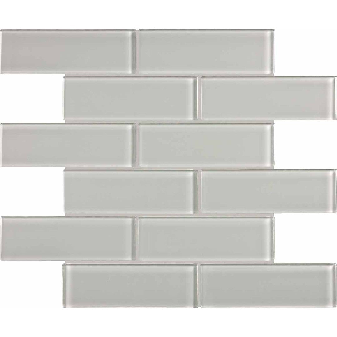 Crossville 12" x 12" Elements Glass Posh Gloss Glass 2x6" Brick Mosaic
