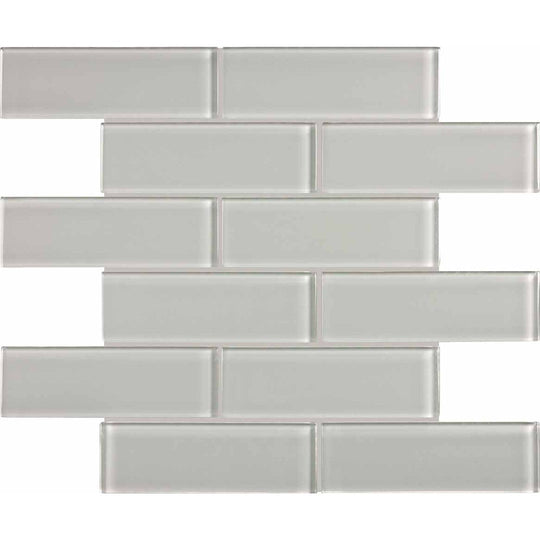 Crossville 12" x 12" Elements Glass Posh Gloss Glass 2x6" Brick Mosaic