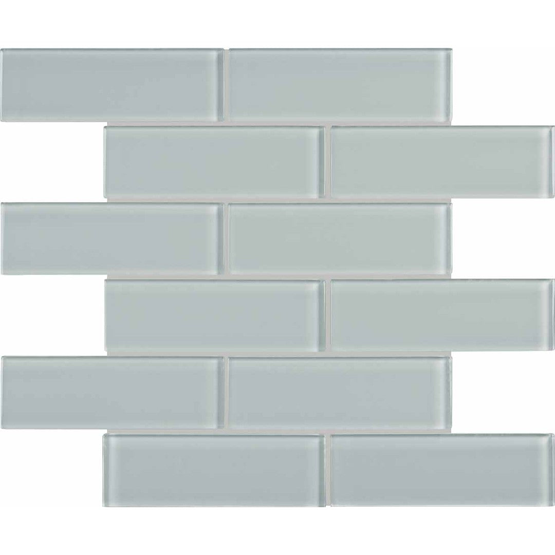 Crossville 12" x 12" Elements Glass Posh Gloss Glass 2x6" Brick Mosaic