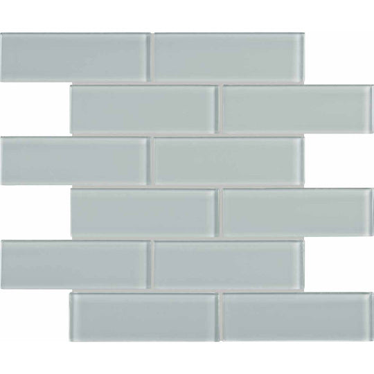 Crossville 12" x 12" Elements Glass Posh Gloss Glass 2x6" Brick Mosaic