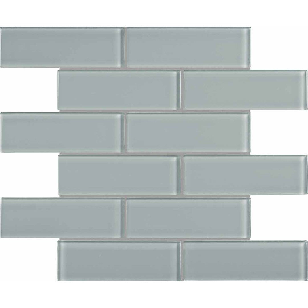 Crossville 12" x 12" Elements Glass Posh Gloss Glass 2x6" Brick Mosaic