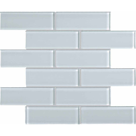 Crossville 12" x 12" Elements Glass Posh Gloss Glass 2x6" Brick Mosaic