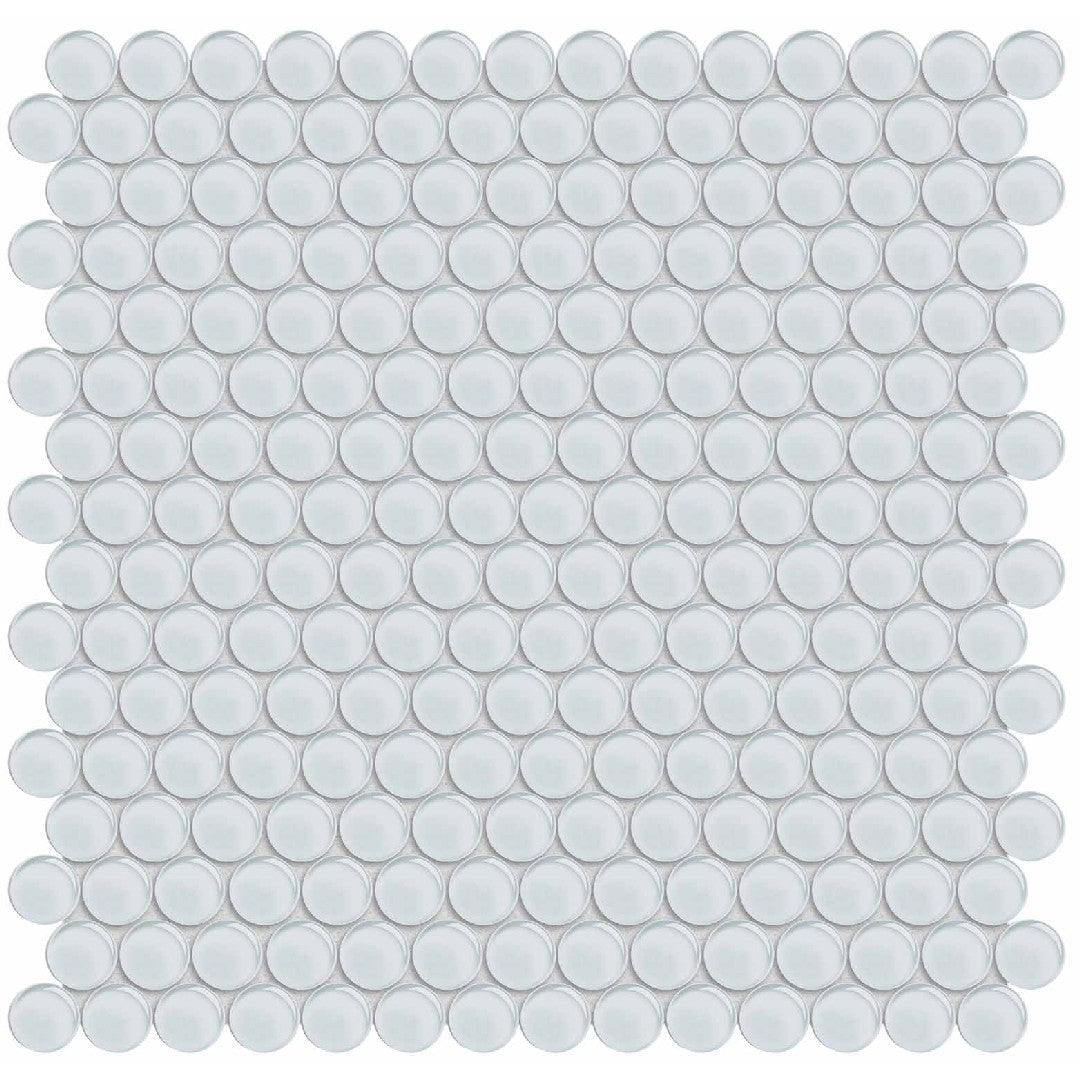 Crossville 12" x 12" Elements Glass Posh Gloss Glass Penny Round Mosaic