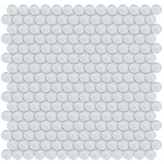 Crossville 12" x 12" Elements Glass Posh Gloss Glass Penny Round Mosaic
