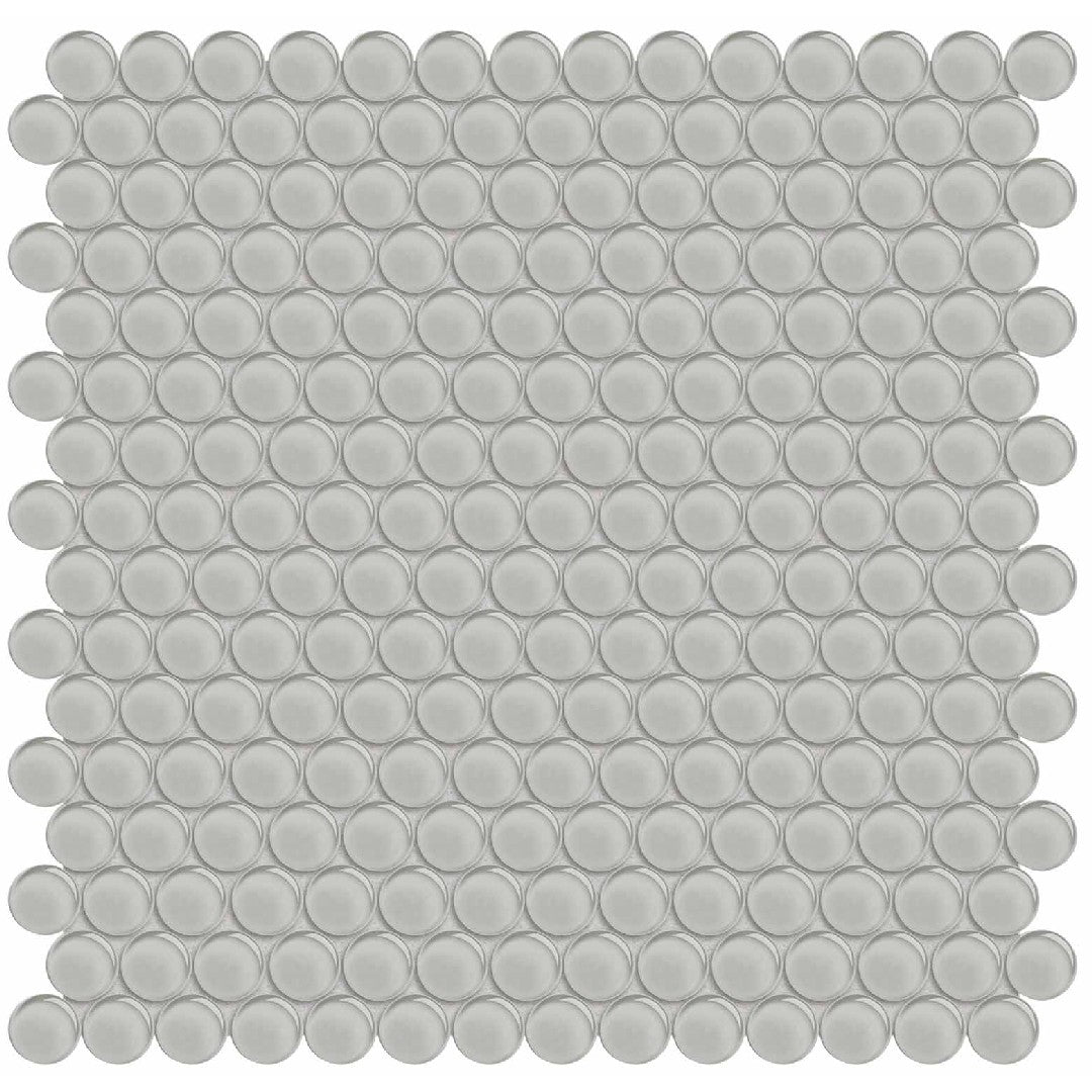 Crossville 12" x 12" Elements Glass Posh Gloss Glass Penny Round Mosaic