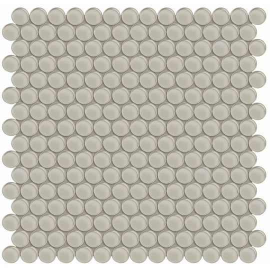 Crossville 12" x 12" Elements Glass Posh Gloss Glass Penny Round Mosaic
