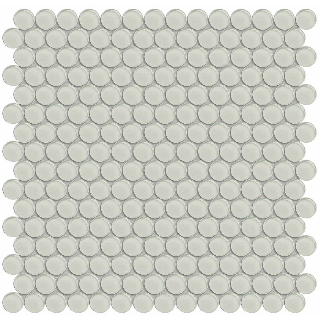 Crossville 12" x 12" Elements Glass Posh Gloss Glass Penny Round Mosaic