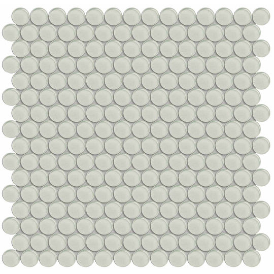 Crossville 12" x 12" Elements Glass Posh Gloss Glass Penny Round Mosaic