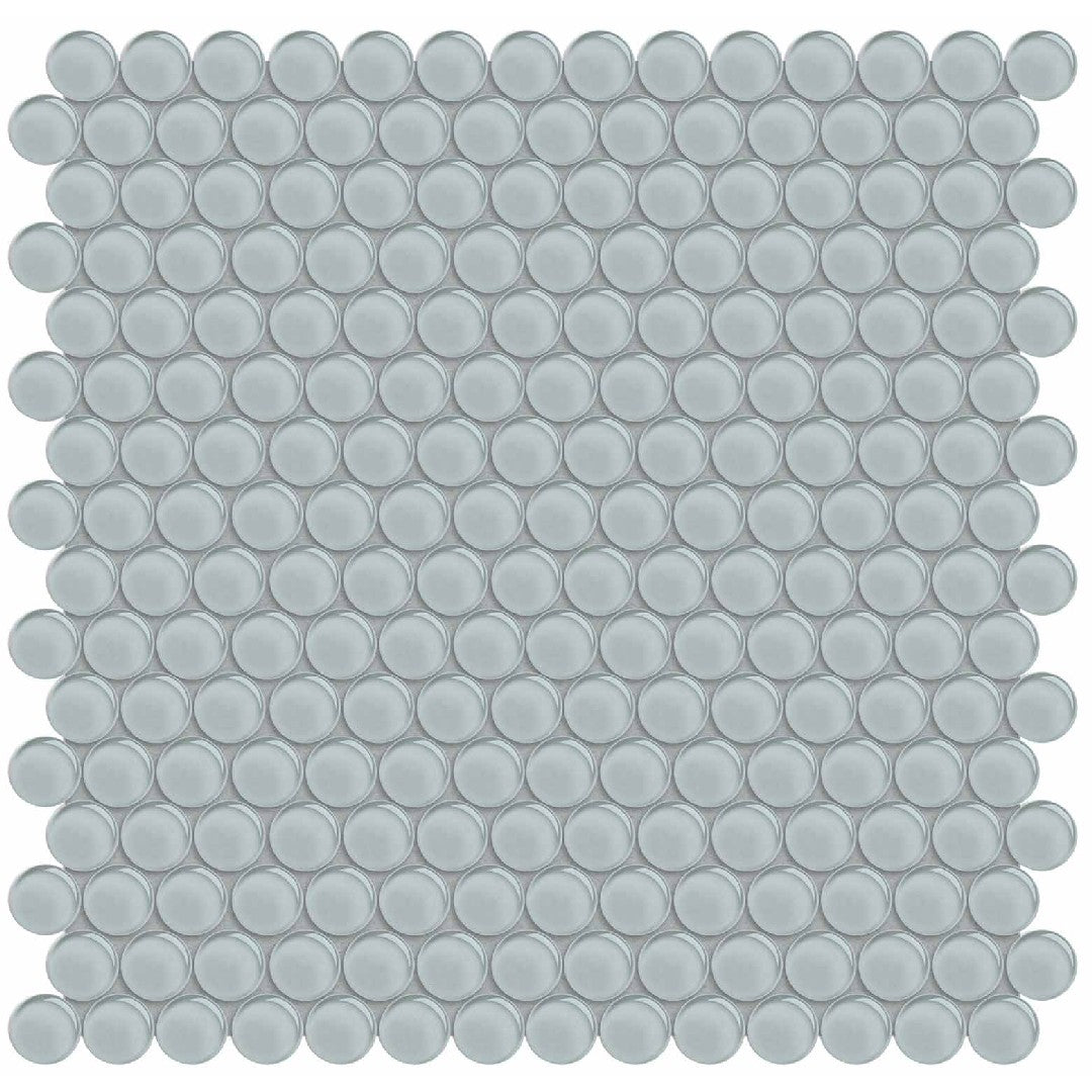 Crossville 12" x 12" Elements Glass Posh Gloss Glass Penny Round Mosaic