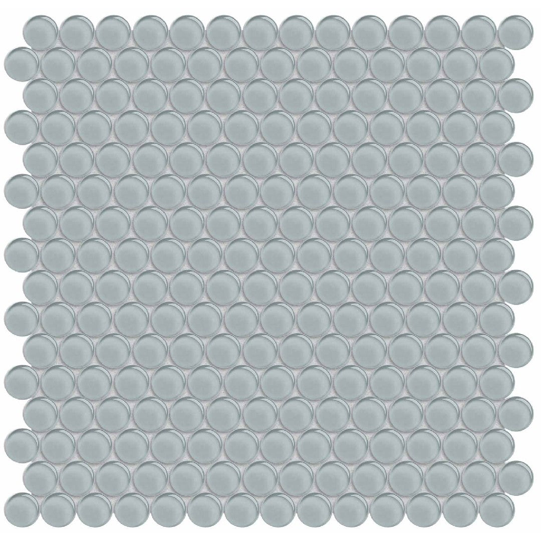 Crossville 12" x 12" Elements Glass Posh Gloss Glass Penny Round Mosaic