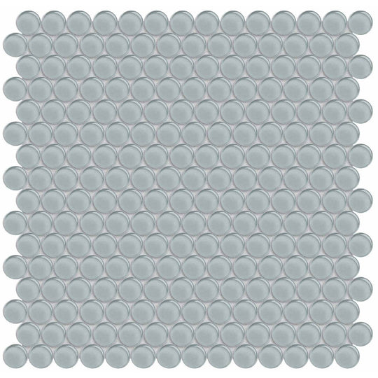 Crossville 12" x 12" Elements Glass Posh Gloss Glass Penny Round Mosaic