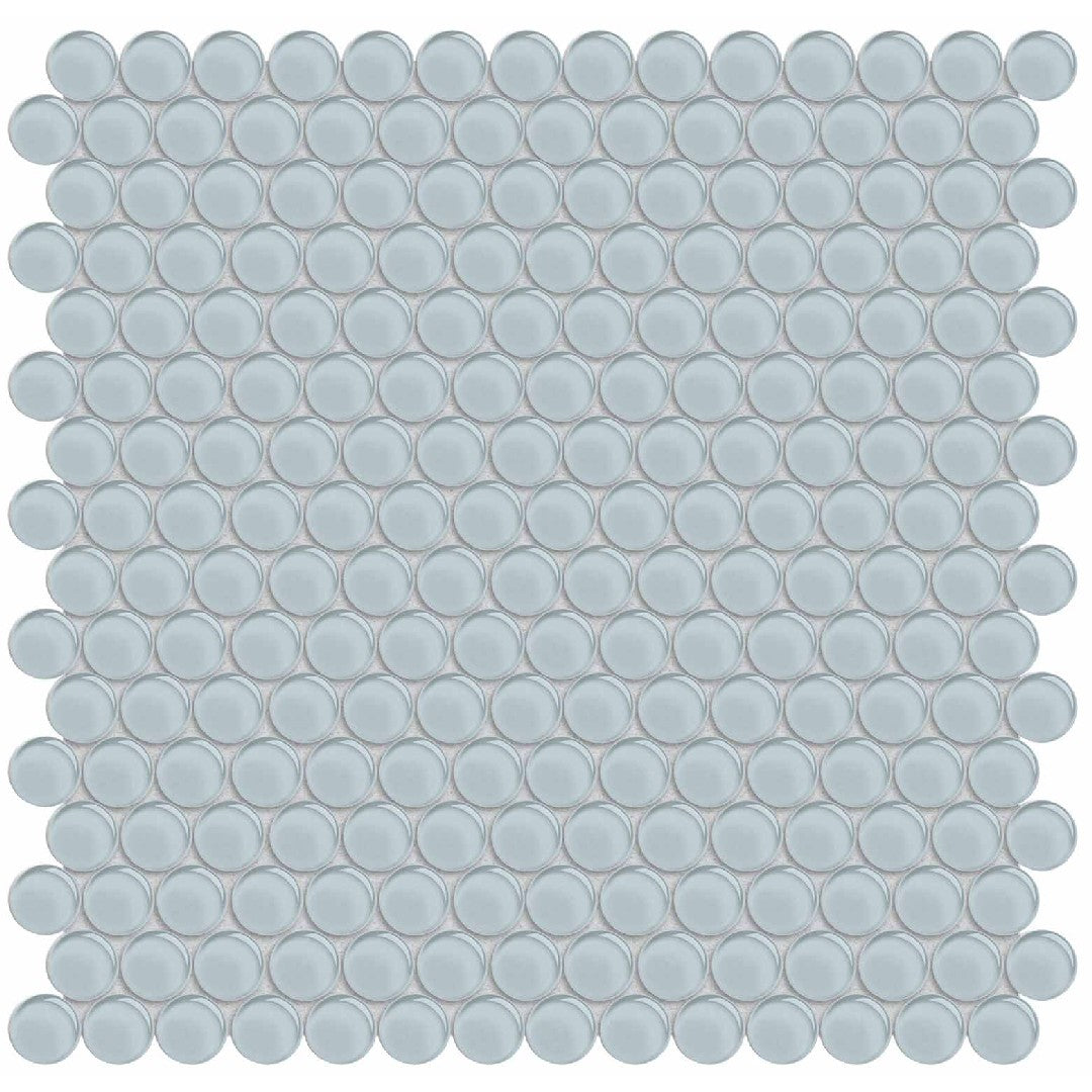 Crossville 12" x 12" Elements Glass Posh Gloss Glass Penny Round Mosaic